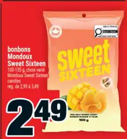 Super C bonbons Mondoux Sweet Sixteen offer