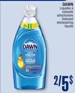 Jean Coutu DAWN Selected dishwashing liquids offer