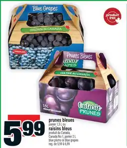 Super C prunes bleues panier 1,5 L ou raisins bleus offer