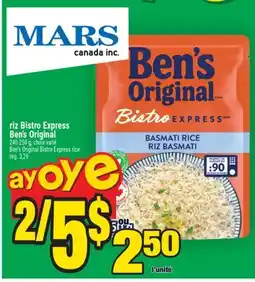 Super C riz Bistro Express Ben's Original | Ben's Original Bistro Express rice offer