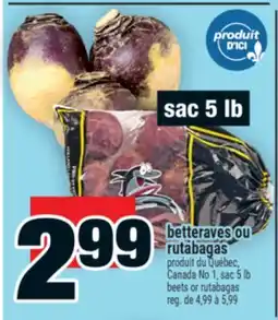 Super C betteraves ou rutabagas | beets or rutabagas offer
