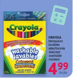 Uniprix CRAYOLA Marqueurs lavables sélectionnés/ Selected washable markers offer