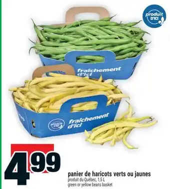 Super C panier de haricots verts ou jaunes | green or yellow beans basket offer
