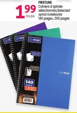 Uniprix FIRSTLINE Cahiers à spirale sélectionnés / Selected spiral notebooks offer