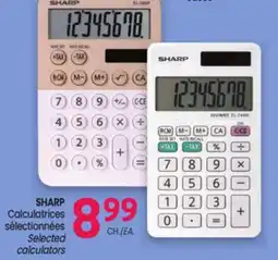 Uniprix SHARP Calculatrices sélectionnées / Selected calculators offer