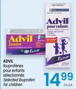 Uniprix ADVIL Ibuprofènes pour enfants sélectionnés/ Selected ibuprofen for children offer