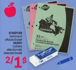 Uniprix STAEDTLER Gomme à effacer/Eraser, HILROY Cahiers sélectionnés Selected books offer