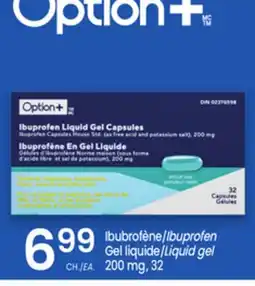 Uniprix Option+ Ibubrofène/Ibuprofen Gel liquide/Liquid gel offer