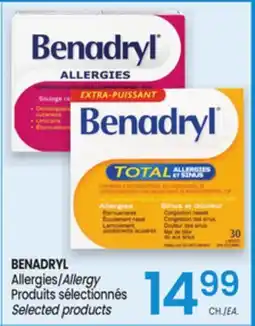 Uniprix BENADRYL Allergies/Allergy Produits sélectionnés / Selected products offer
