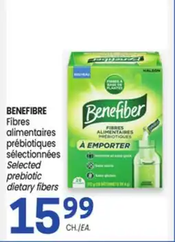 Uniprix BENEFIBER Fibres alimentaires prébiotiques sélectionnées / Selected prebiotic dietary fibers offer