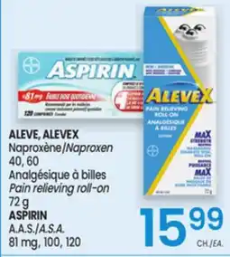 Uniprix ALEVE, ALEVEX, ASPIRIN offer