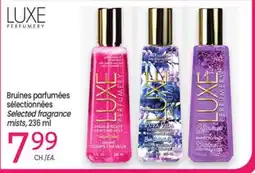 Uniprix LUXE PERFUMERY Bruines parfumées sélectionnées / Selected fragrance mists offer