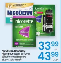 Uniprix NICORETTE, NICODERM Aides pour cesser de fumer sélectionnées/Selected stop-smoking aids offer