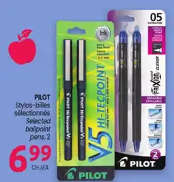 Uniprix PILOT Stylos-billes sélectionnés / Selected ballpoint pens offer