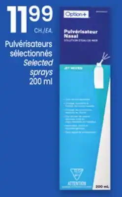 Uniprix Option+ Pulvérisateurs sélectionnés / Selected sprays offer