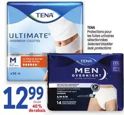 Uniprix TENA Protections pour les fuites urinaires sélectionnées/Selected bladder leak protections offer