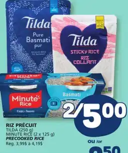 Marché Bonichoix TILDA (250 g), MINUTE RICE (2 x 125 g) PRECOOKED RICE offer