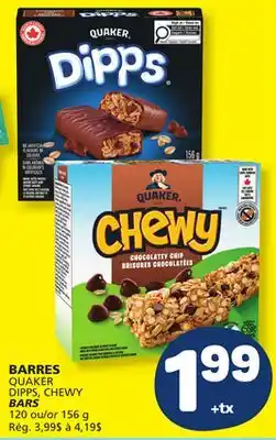 Marché Bonichoix QUAKER DIPPS, CHEWY BARS offer