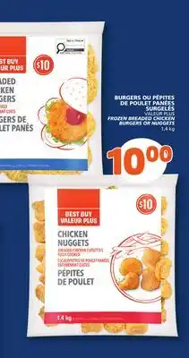 Marché Bonichoix VALEUR PLUS FROZEN BREADED CHICKEN BURGERS OR NUGGETS offer