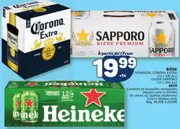 Marché Bonichoix HEINEKEN, CORONA EXTRA (12 x 330 mL) OR SAPPORO (12 x 355 mL) BEER offer