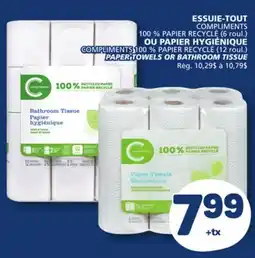 Marché Bonichoix COMPLIMENTS 100% PAPER TOWELS OR BATHROOM TISSUE offer