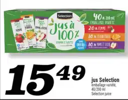 Marché Richelieu JUS SELECTION | SELECTION JUICE offer