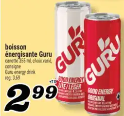 Marché Richelieu BOISSON ÉNERGISANTE GURU | GURU ENERGY DRINK offer