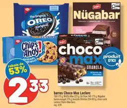 Marché Richelieu BARRES CHOCO MAX LECLERC | LECLERC CHOCO MAX BARS offer