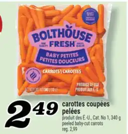 Marché Richelieu CAROTTES COUPÉES PELÉES | PEELED BABY-CUT CARROTS offer