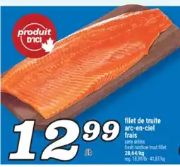 Marché Richelieu FILET DE TRUITE ARC-EN-CIEL FRAIS | FRESH RAINBOW TROUT FILLET offer