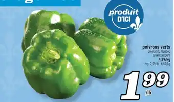 Marché Richelieu POIVRONS VERTS | GREEN PEPPERS offer