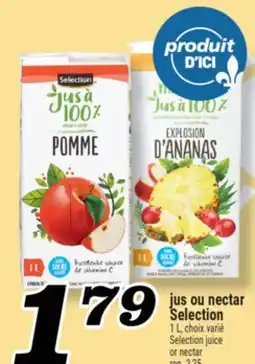 Marché Richelieu JUS OU NECTAR SELECTION | SELECTION JUICE OR NECTAR offer