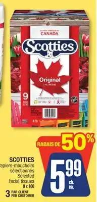 Jean Coutu SCOTTIES Selected facial tissues offer