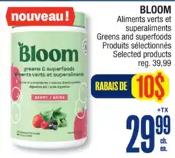 Jean Coutu BLOOM Greens and superfoods offer