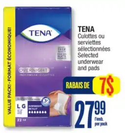 Jean Coutu TENA Selected underwear and pads offer