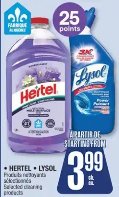 Jean Coutu HERTEL, LYSOL Selected cleaning products offer