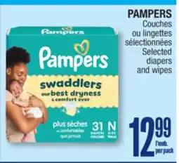 Jean Coutu PAMPERS Selected diapers and wipes offer