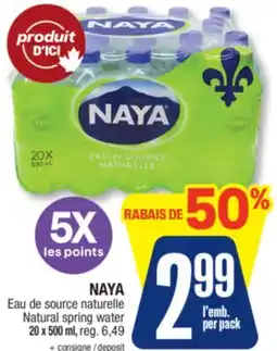Jean Coutu NAYA Natural spring water offer