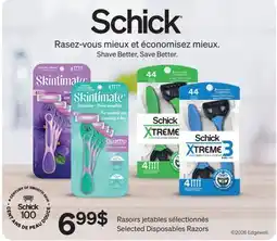 Jean Coutu Schick Selected Disposables Razors offer
