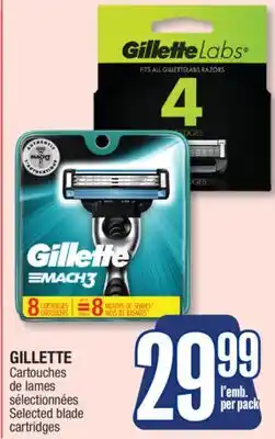Jean Coutu GILLETTE Selected blade cartridges offer