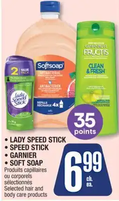Jean Coutu LADY SPEED STICK, SPEED STICK, GARNIER, SOFT SOAP Selected hair and body care products offer