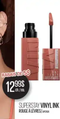 Jean Coutu Maybelline SUPERSTAY VINYL INK LIPSTICK offer