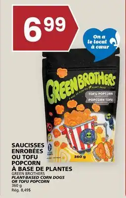 Rachelle-Bery Grocery GREEN BROTHERS PLANT-BASED CORN DOGS OR TOFU POPCORN offer