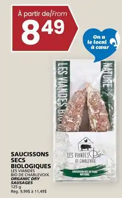 Rachelle-Bery Grocery LES VIANDES BIO DE CHARLEVOIX ORGANIC DRY SAUSAGES offer