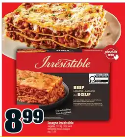 Super C lasagne Irrésistible | Irrésistible frozen lasagna offer