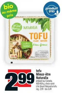 Super C tofu Mieux-être Naturalia | Life Smart Naturalia tofu offer