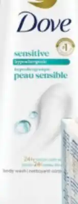 Familiprix Dove hypoallergenic body wash sensitive skin offer