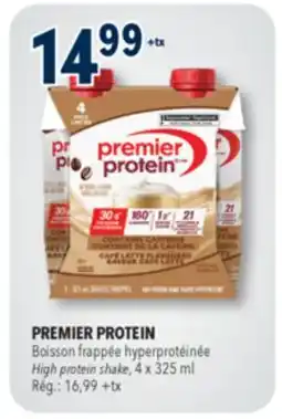 Familiprix Premier Protein café latte shakes offer