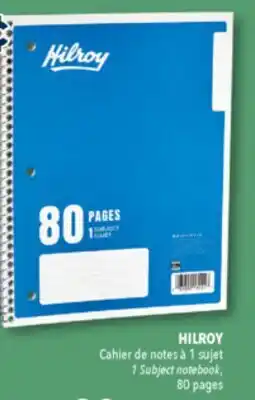Familiprix HILROY 1 Subject notebook, 80 pages offer