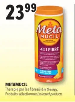 Familiprix Metamucil 3 in 1 Multihealth fiber 75% less sugar orange flavour powder offer
